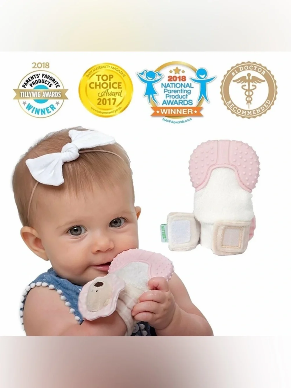 Mitteez Organic Teething Mitten - Ella the Elephant